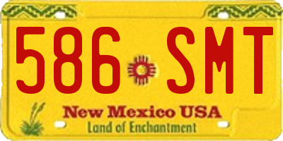 NM license plate 586SMT
