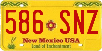 NM license plate 586SNZ