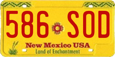 NM license plate 586SOD