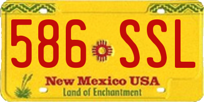 NM license plate 586SSL