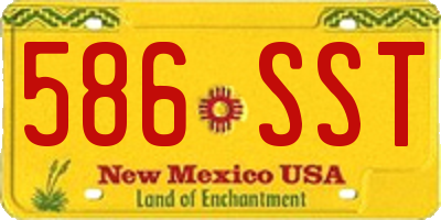 NM license plate 586SST