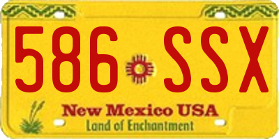 NM license plate 586SSX