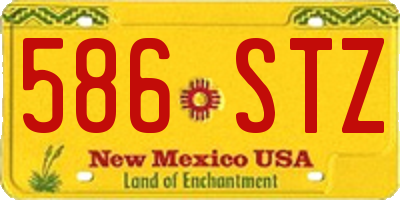 NM license plate 586STZ