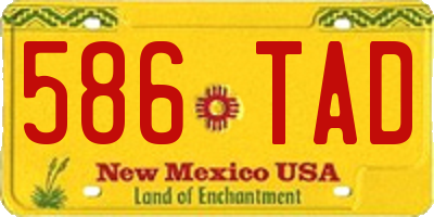NM license plate 586TAD