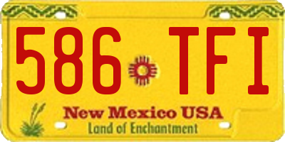 NM license plate 586TFI