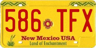 NM license plate 586TFX