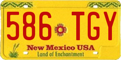 NM license plate 586TGY