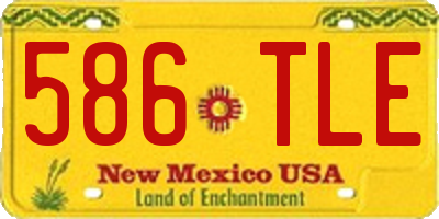 NM license plate 586TLE