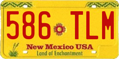 NM license plate 586TLM