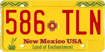 NM license plate 586TLN
