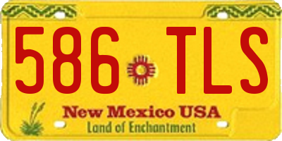 NM license plate 586TLS
