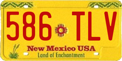 NM license plate 586TLV