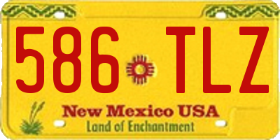 NM license plate 586TLZ