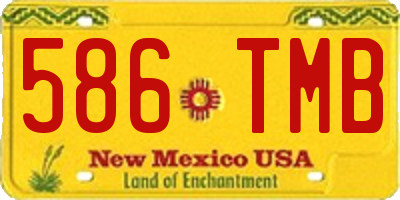 NM license plate 586TMB