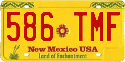 NM license plate 586TMF