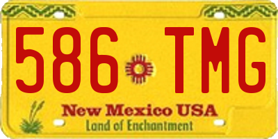 NM license plate 586TMG
