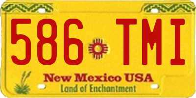 NM license plate 586TMI