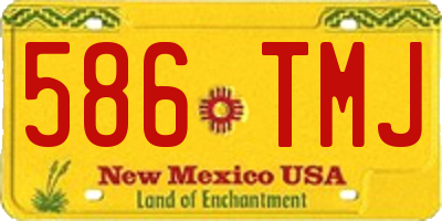 NM license plate 586TMJ