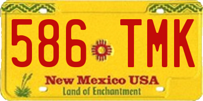 NM license plate 586TMK