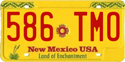 NM license plate 586TMO
