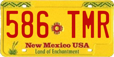 NM license plate 586TMR