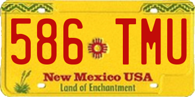 NM license plate 586TMU