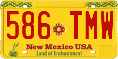 NM license plate 586TMW