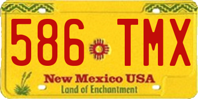 NM license plate 586TMX