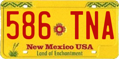 NM license plate 586TNA