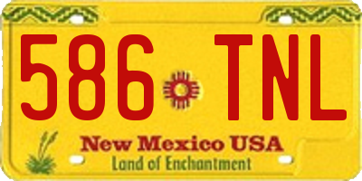 NM license plate 586TNL