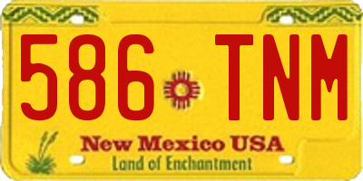 NM license plate 586TNM