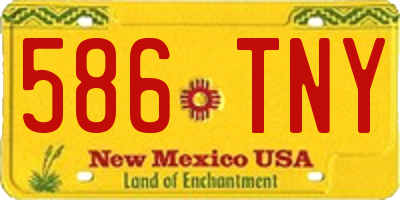 NM license plate 586TNY