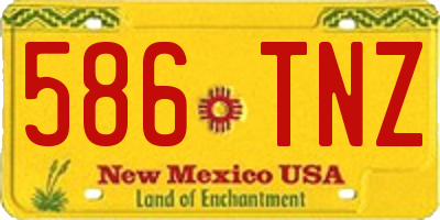 NM license plate 586TNZ