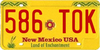 NM license plate 586TOK