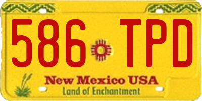 NM license plate 586TPD