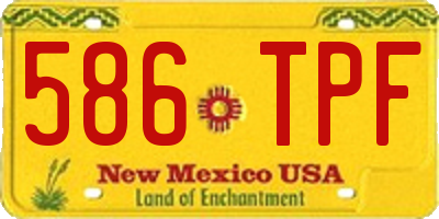 NM license plate 586TPF