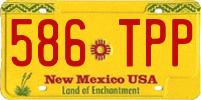 NM license plate 586TPP