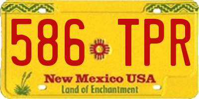 NM license plate 586TPR