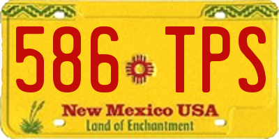 NM license plate 586TPS