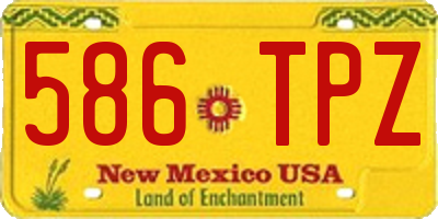 NM license plate 586TPZ
