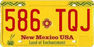 NM license plate 586TQJ