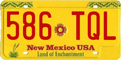 NM license plate 586TQL