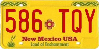 NM license plate 586TQY