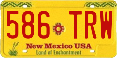 NM license plate 586TRW