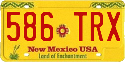 NM license plate 586TRX