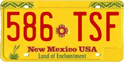 NM license plate 586TSF