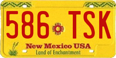 NM license plate 586TSK