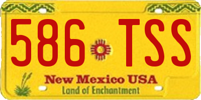 NM license plate 586TSS
