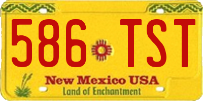 NM license plate 586TST