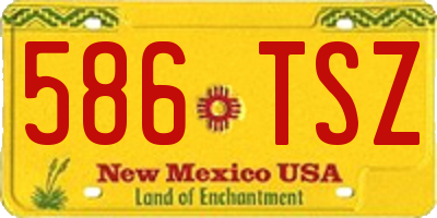 NM license plate 586TSZ